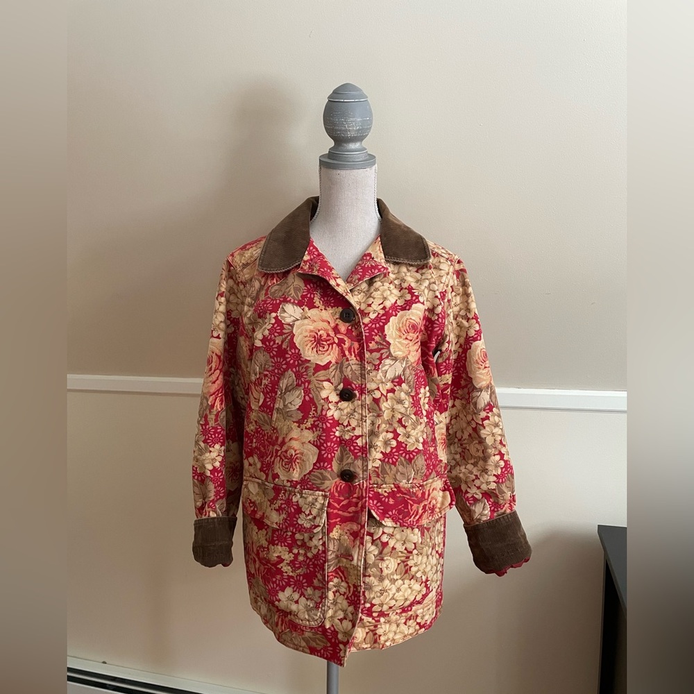 LL Bean Floral Barn Coat